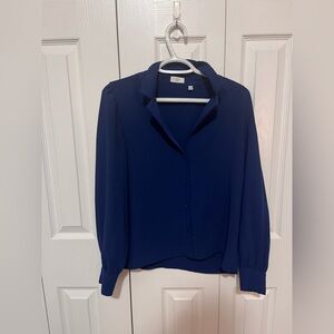 Wilfred V-Neck Blouse Royal Blue Small